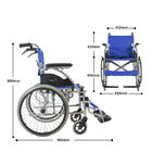 ISO13485 Lightweight Manual Transport Folding Wheelchair With 100KG Load