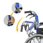ISO13485 Lightweight Manual Transport Folding Wheelchair With 100KG Load