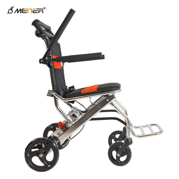 Attendant Lightweight Manual Wheelchair With Foldable Backrest