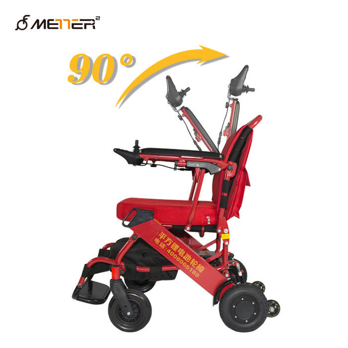 Airport Red 18KG Lightweight Folding Power Wheelchair