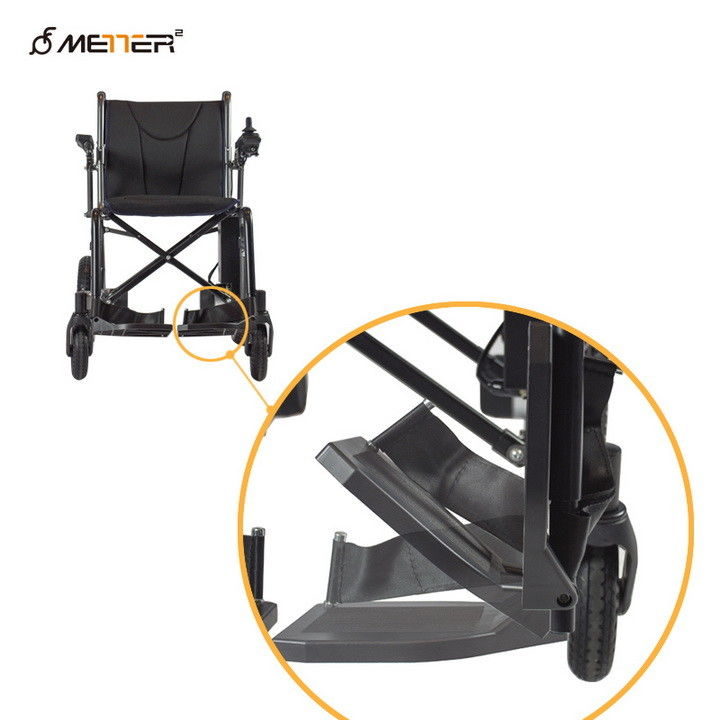 Alu Alloy 125kg Load Portable Folding Electric Wheelchair For Disabled