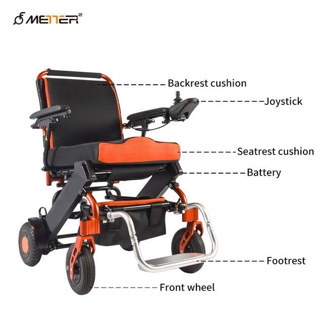 Lightweight Portable Folding Electric Wheelchair 6km/H For Disabled