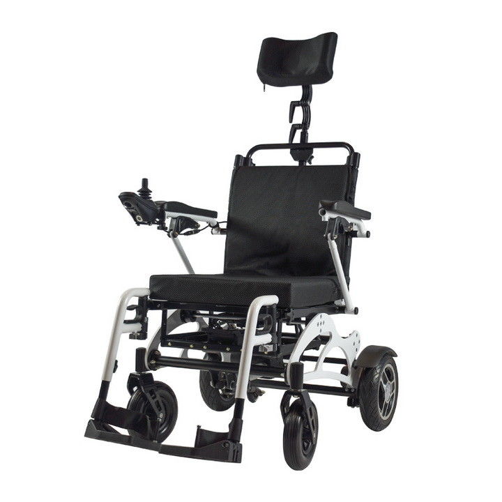 Lightweight Lithium Battery Foldable Wheelchair 6km/H With Lamp
